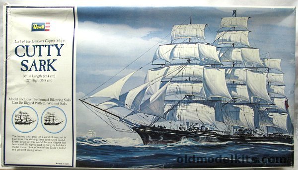 Revell 1/96 Cutty Sark Clipper Ship with Sails - 36 inches long, H399 plastic model kit